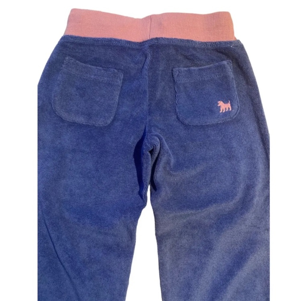 MINI BODEN Girls Terry Toweling Blue Jogger Pants W/ Lavender Waist  Sz 6 Y NWT - Picture 5 of 9